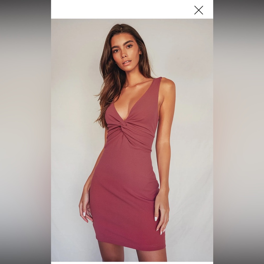 Lulu’s rusty rose mini dress. Cocktail dress. Size large.